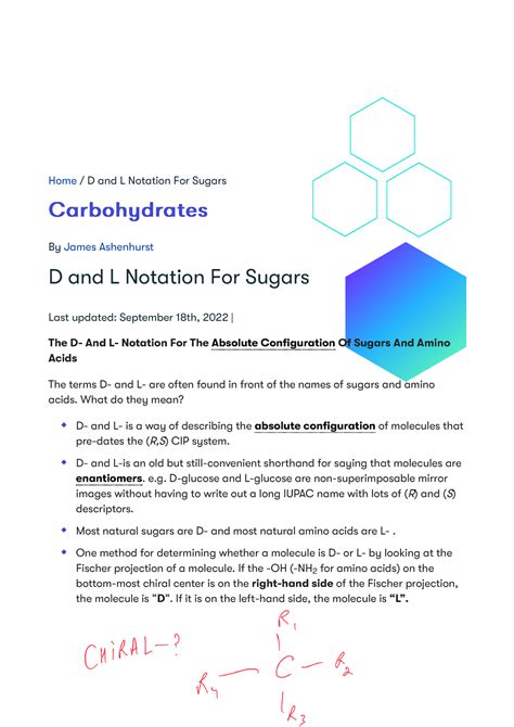 D And L Notation For Sugars Master Organic Chemistry Medicine