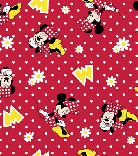 Licensed Flannel Fabric Minnie Mouse Dot Joann