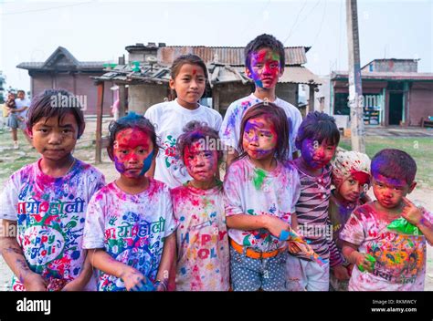 Holi Festival Celebration, Pokhara, Nepal, Asia Stock Photo - Alamy