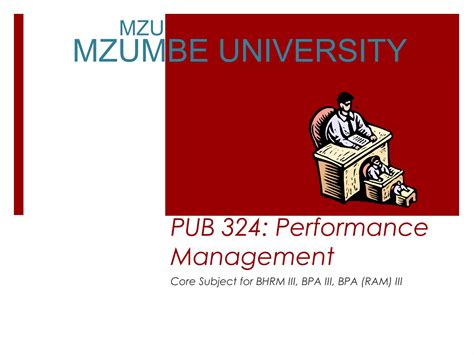 Performance Management Mzumbe University Ppt