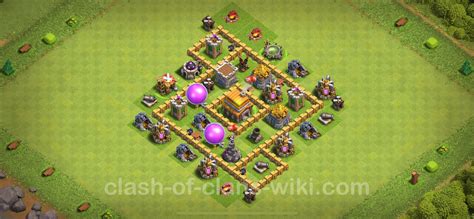 Best Anti 3 Stars Base Th5 With Link Hybrid 2024 Town Hall Level 5 Base Copy 1097