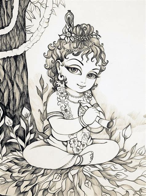 Top Lord Krishna Cartoon Drawing Tariquerahman Net