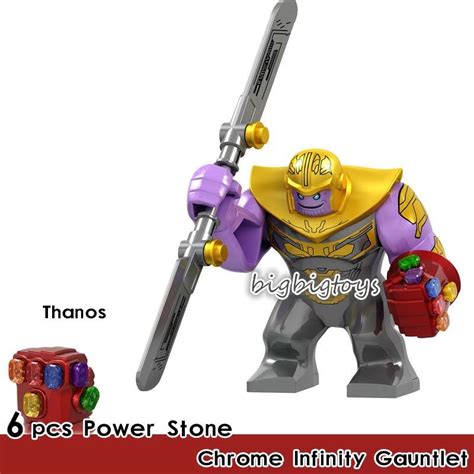 Lego Thanos Minifigure With Gauntlet And Infinity Stones From Infinity