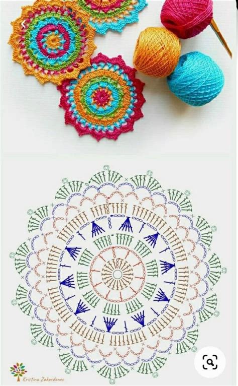 Pin by talina on كروشيه صوف in 2024 Crochet mandala pattern