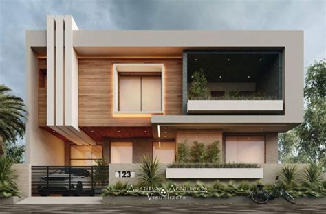 Modern Architecture Inspired Residence Elevation Design Ideas