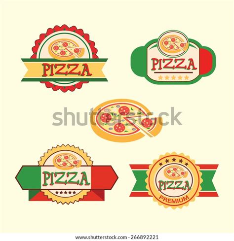 Pizza Etiqueta Logo Pizzer A Pizzer A O Vector De Stock Libre De