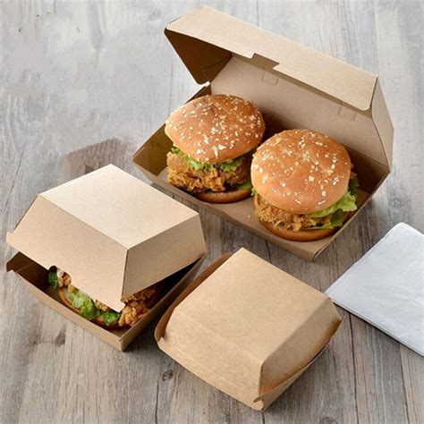 Custom Made Printed Paper Burger Box