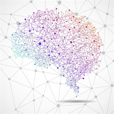 Abstract Human Brain Of Dots And Lines Polygonal Structure Stock Illustration Illustration Of