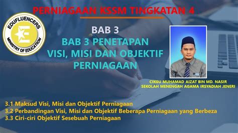 Bab 3 Penetapan Visi Misi Dan Objektif Perniagaan Youtube