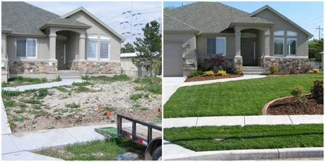 Front Yard Makeovers Before and After - Ryno Lawn Care, LLC