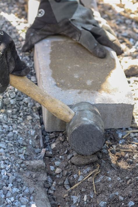 Installing Concrete Paver Edging - Pretty Handy Girl