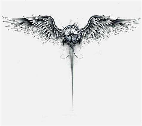 Flying Wheel Nape Tattoo Eagle Tattoos Minimal Tattoo Design