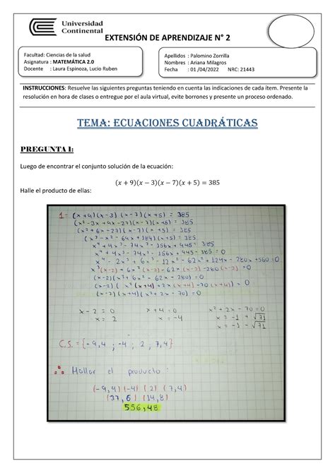 Extensi N Del Aprendizaje Extensi N De Aprendizaje N