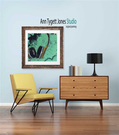 headphones art print, HEADPHONES art, abstract headphones, modern ...