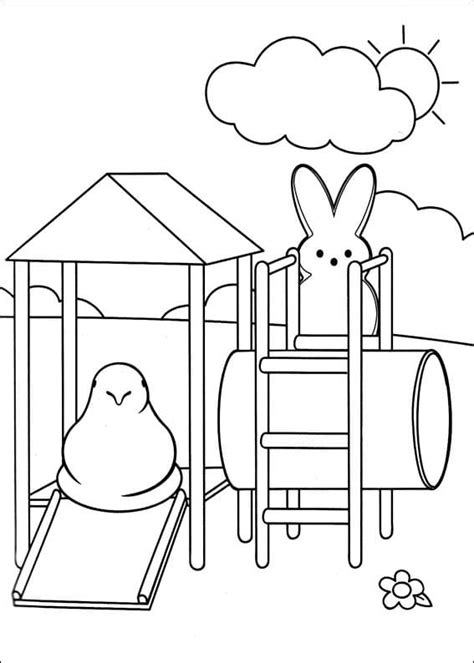 Marshmallow Peeps 2 Coloring Page - Free Printable Coloring Pages for Kids