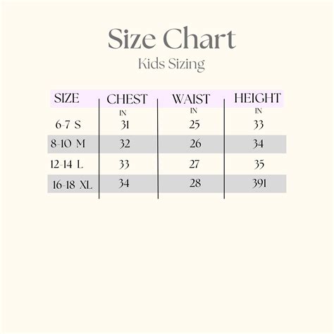 Kid's Size Chart | Kastel Denmark US