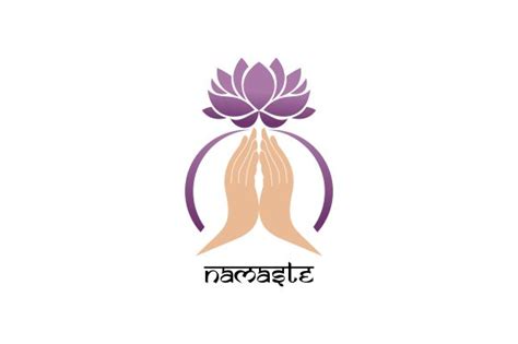 Namaste Yoga Logo Template Graphic by DEEMKA STUDIO · Creative Fabrica