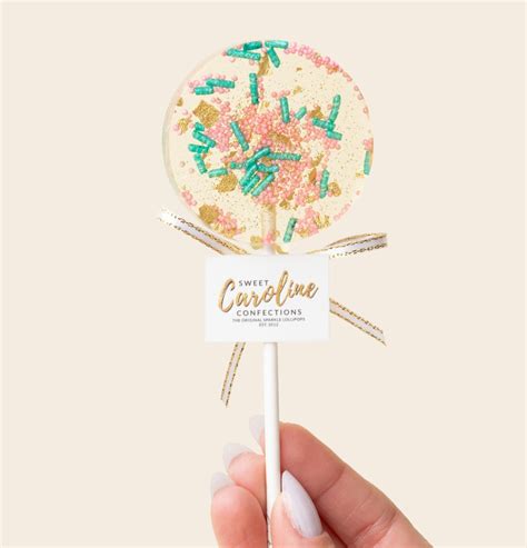 Logo Lollipops, Sparkle Lollipops With Paper Logo Tags, Marketing Lollipops, Promotional ...