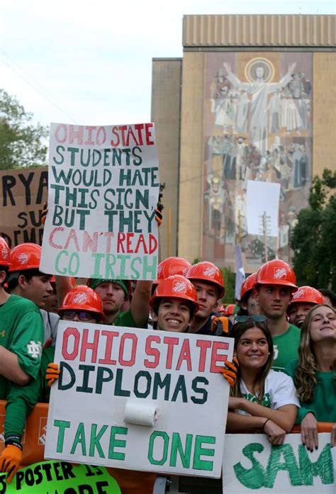 Notre Dame Ohio State Best Signs And Photos From College Gameday