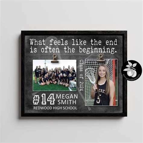 Personalized Senior Night Lacrosse Picture Frame, Sports Team Gift, Custom Gifts for Graduating ...