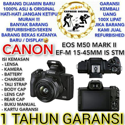 Jual CANON EOS M50 MARK II EF M 15 45MM IS STM CANON M50 II KIT 15