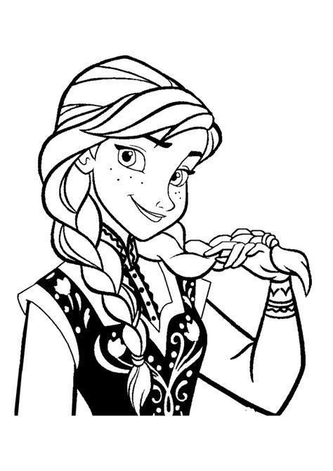 Desenhos de Anna Frozen para colorir
