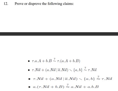 Solved Prove Or Disprove The Following Chegg