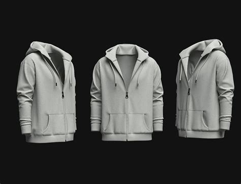 Front Zip Hoodie 3d Model 3d Model Cgtrader Front Zip Hoodie 3d Model 3d Model Cgtrader