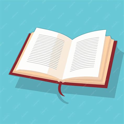 открытая книга мультфильмов плоская векторная иллюстрация | Премиум векторы
