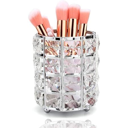 Tompig Rangement De Pinceaux De Maquillage Porte Pinceaux En Cristal