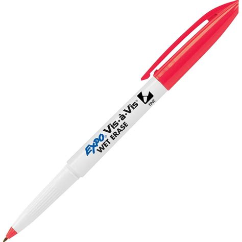 Expo Vis A Vis Wet Erase Markers Fine Point Red Dozen