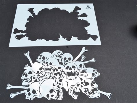 14 Mylar Skull Spray Painting Stencils RC Model Airbrush - Etsy