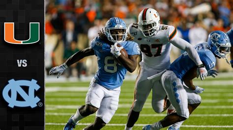 Miami Vs North Carolina Football Highlights Youtube