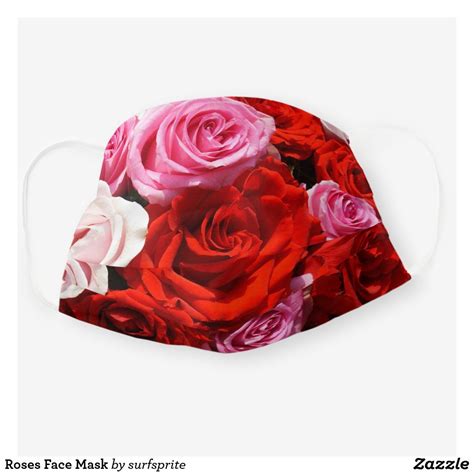 Roses Face Mask Zazzle Rose Face Mask Face Mask Set Face Mask