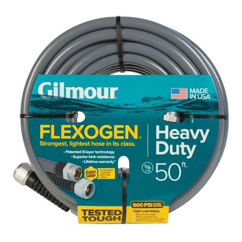 Gilmour In Dia X Ft Gray Flexogen Heavy Duty Garden Water Hose