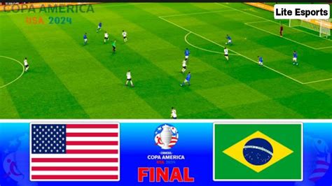 USA Vs BRAZIL COPA AMERICA 2024 FINAL FULL MATCH ALL GOALS PES