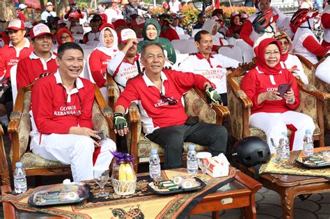 Rayakan Hut Ri Ke Pj Sekda Provinsi Banten Lepas Gowes Kebangsaan