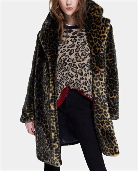 Leopard Print Faux Fur Coat The Kooples Uk