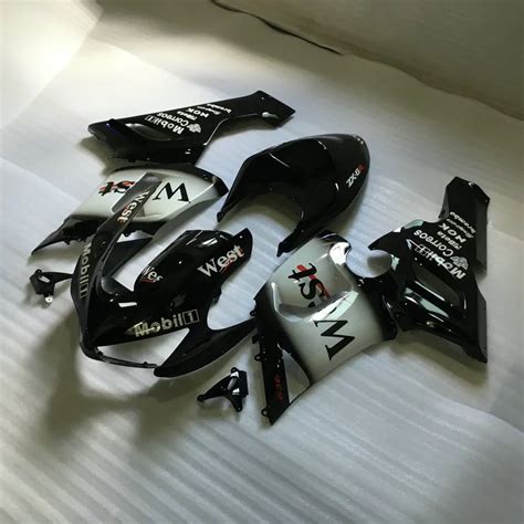 West White Black Fairing Kit For Kawasaki Ninja Zx R Zx R