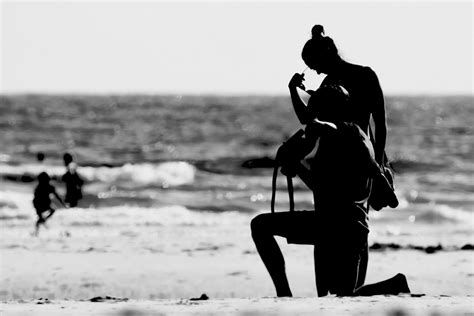 Free Images Man Beach Sea Silhouette Person Black And White