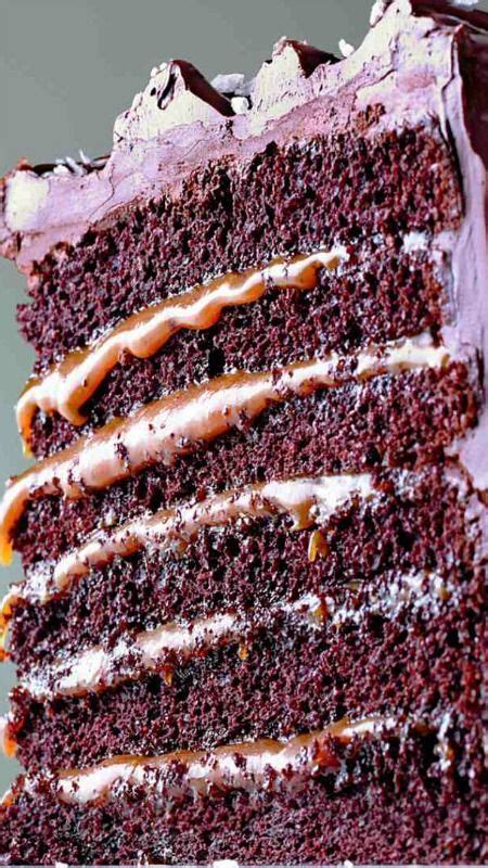 Salted Caramel Six Layer Chocolate Cake Recipe Desserts Cake