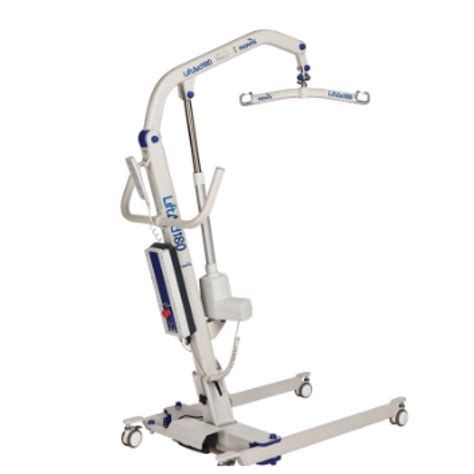 LiftAid Patient Lifter, Alumimium, 180KG MUW Electric Leg adjustment with quick release yoke ...