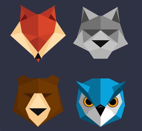 Free Polygon Animal Icons Psd Titanui Animal Icon Polygon Art