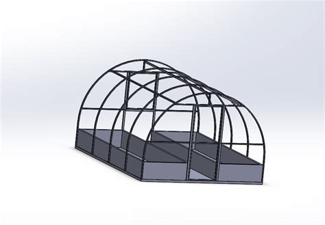 Теплица садовая - Чертежи, 3D Модели, Проекты, Металлоконструкции