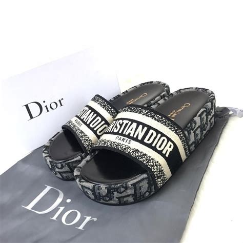 Christian Dior Dway Wedge Slide Slippers Dior Dior Sandals Slide