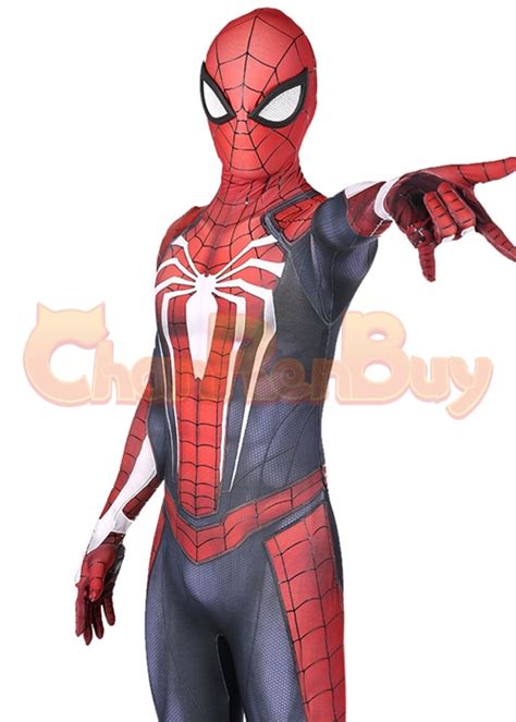 PS4 Spider Man Costume Advanced Suit Cosplay Bodysuit-Chaoren