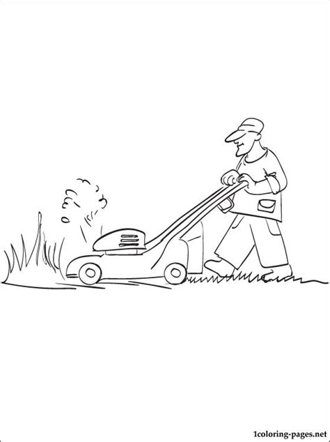 Lawn Mower Coloring Page At Free Printable Colorings