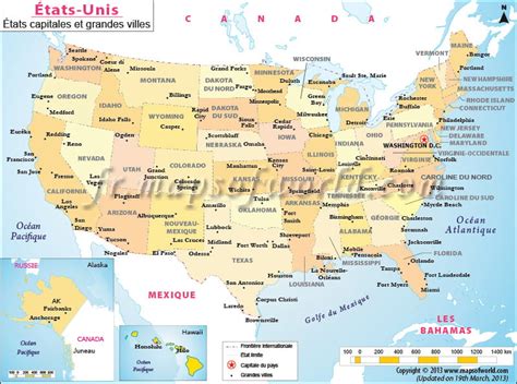 Infos Sur Carte Des Etats Unis Avec Villes Principales Vacances