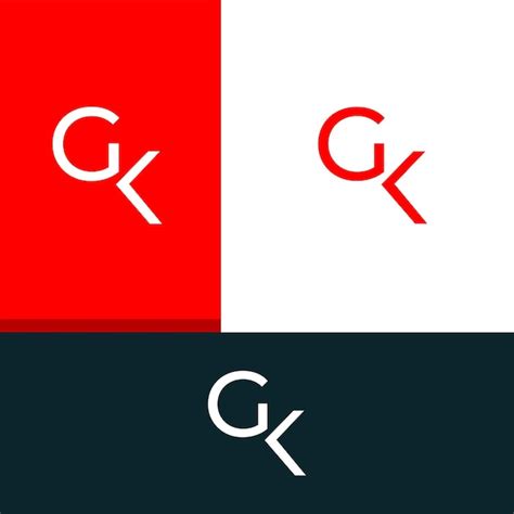 Premium Vector GK KG Letter Logo