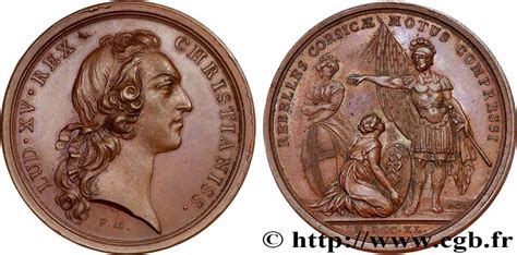 Louis Xv The Beloved M Daille Pacification De La Corse Fme Medals